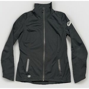 Ogio Endurance Jacket Womens M Black Full Zip Softshell Reflective Running Coat